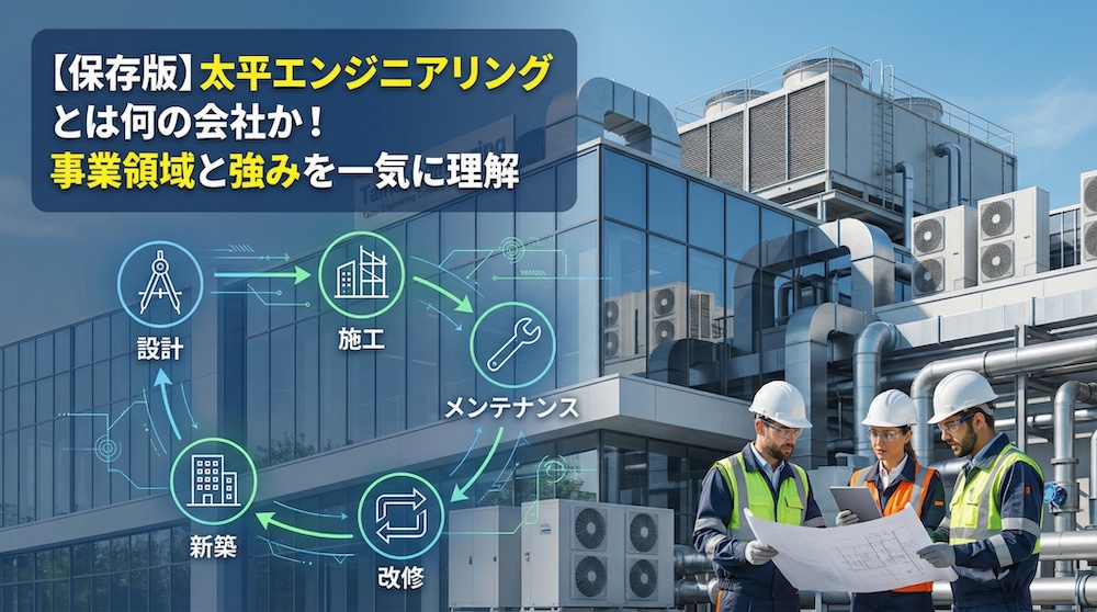 【保存版】太平エンジニアリングとは何の会社か！事業領域と強みを一気に理解