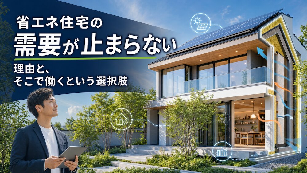 省エネ住宅の需要が止まらない理由と、そこで働くという選択肢
